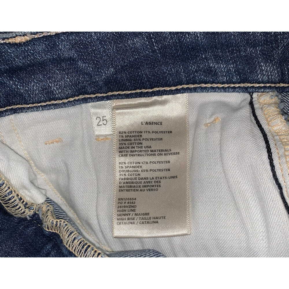 L'agence High Line High Rise Skinny Jeans in Catalina Destruct size 25 - Picture 5 of 10